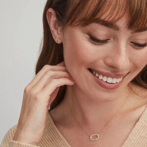 Kendra Scott Elisa Open Frame Crystal Pendant in Rose Gold